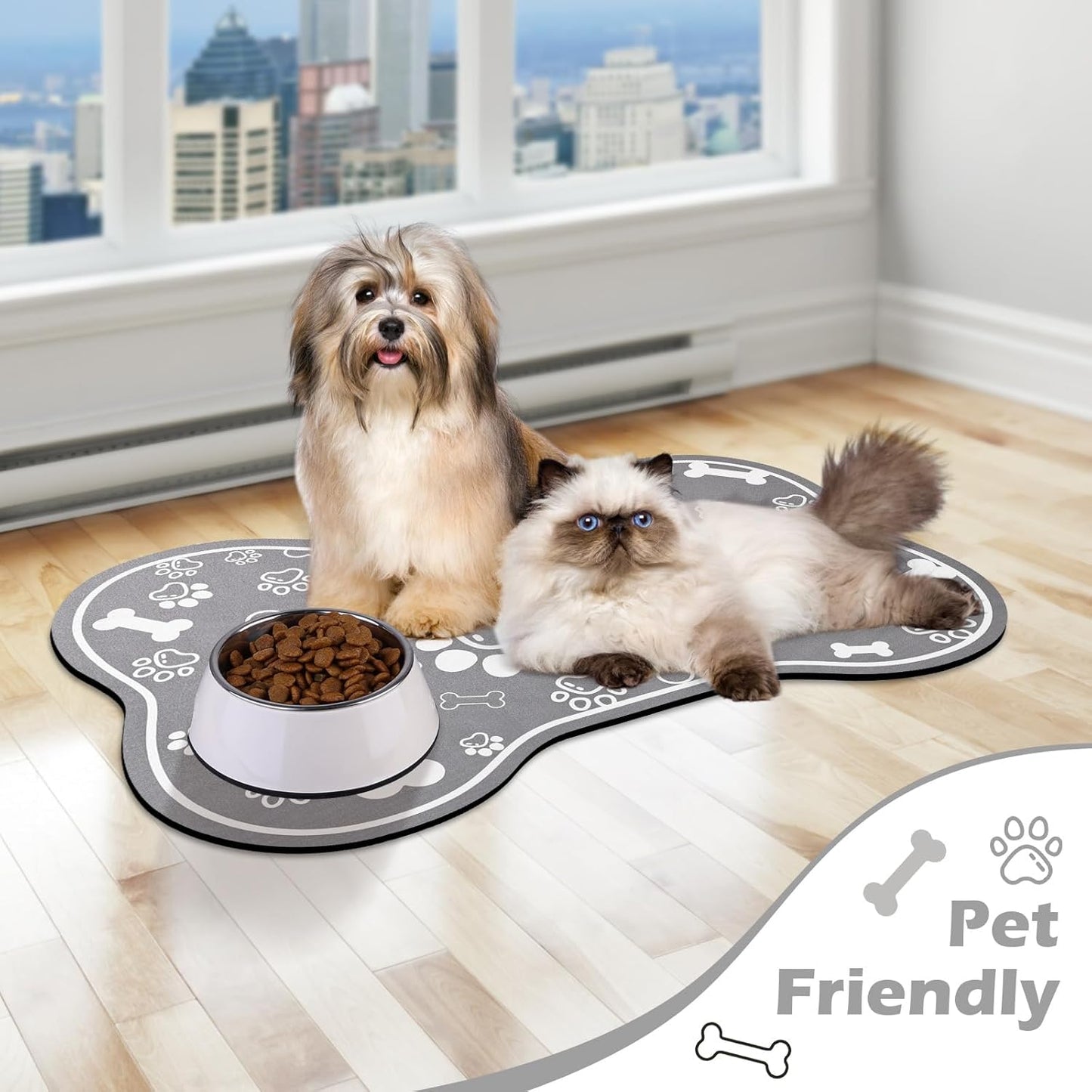 Dog Cat Food Mat,Rapid Absorbent Pet Feeding Mat