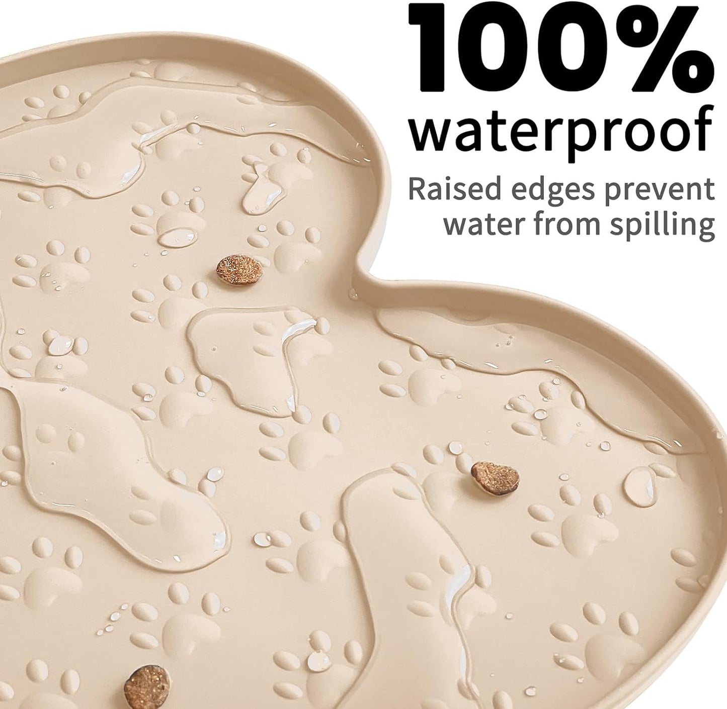 Dog Food Mat Anti-Slip Silicone Dog Bowl Mat Thicker