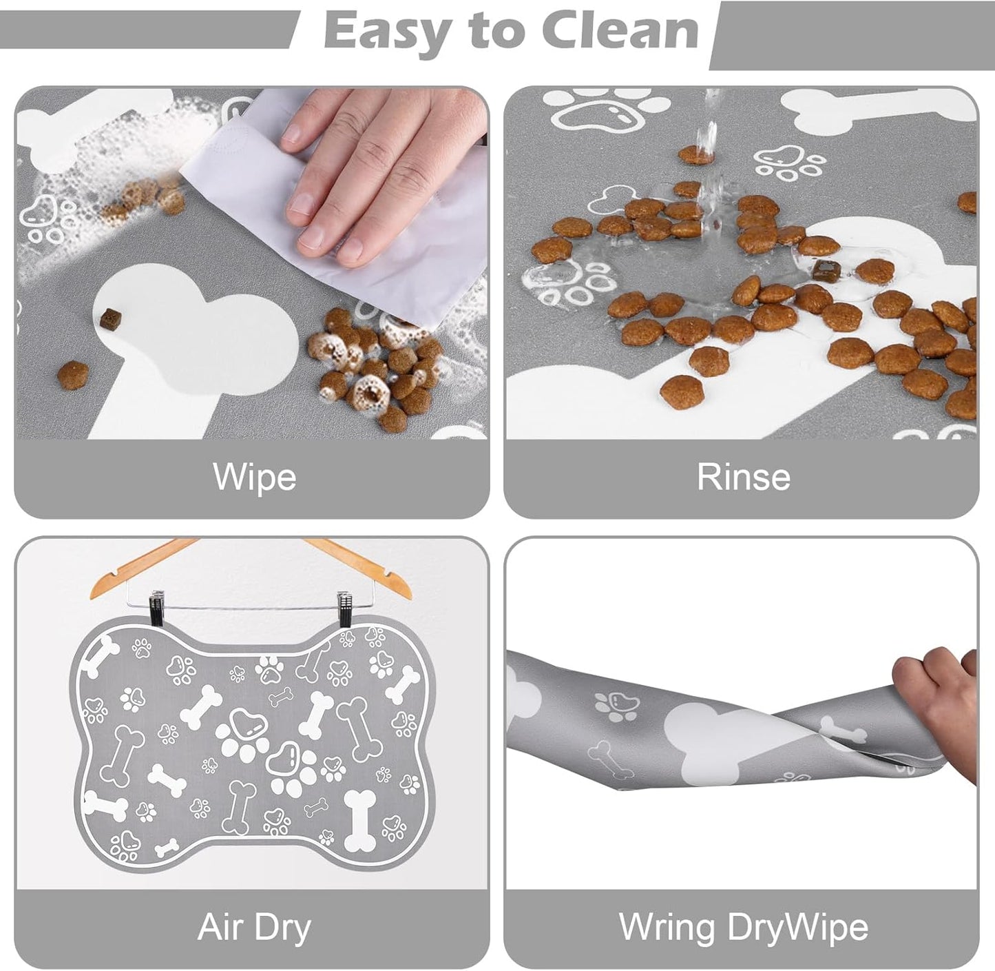 Dog Cat Food Mat,Rapid Absorbent Pet Feeding Mat