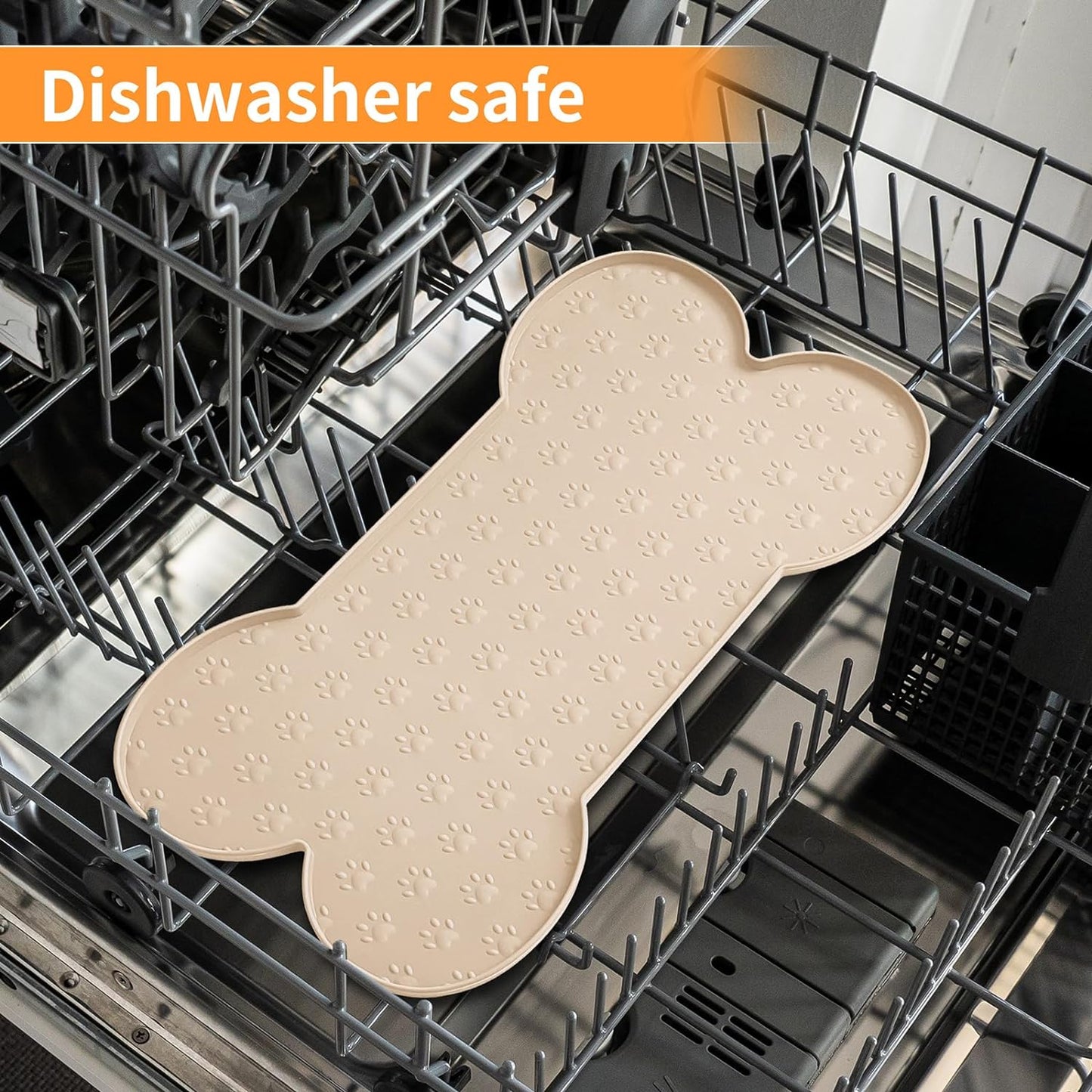 Dog Food Mat Anti-Slip Silicone Dog Bowl Mat Thicker