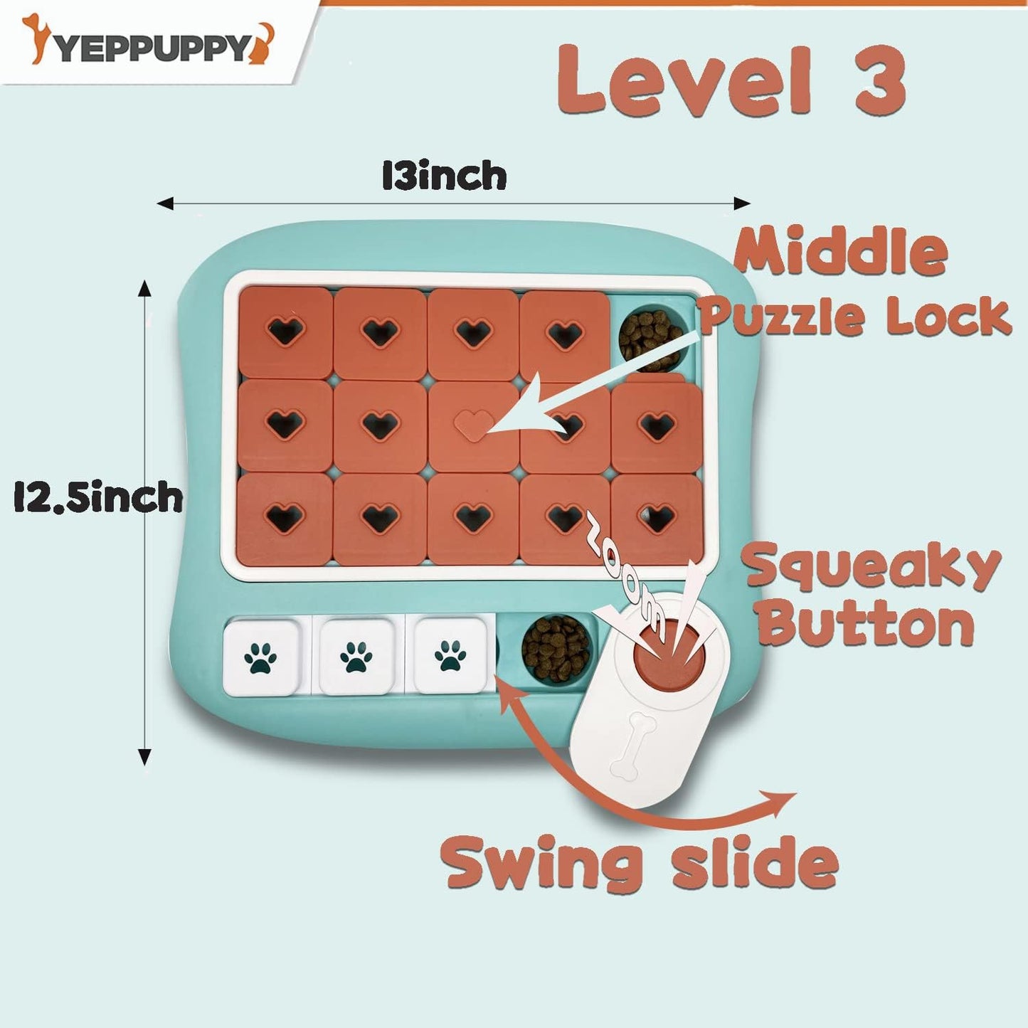 Level 3 Smart Interactive Puzzle Toy Game for Dogs